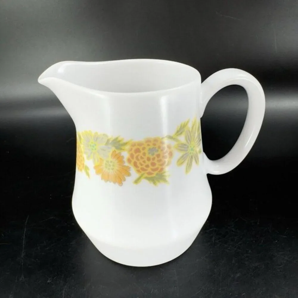 Noritake PROGRESSION‎ Porcelain Small Pitcher Creamer Sunny Side Japan Vintage